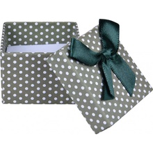 JK Box Zelená puntíkatá krabička na náušnice nebo prsten KK-3/A19