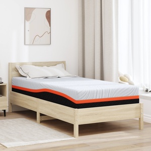 vidaXL Матрак Средно твърдо 120 x 200 cm Бяло и сиво (4106304)
