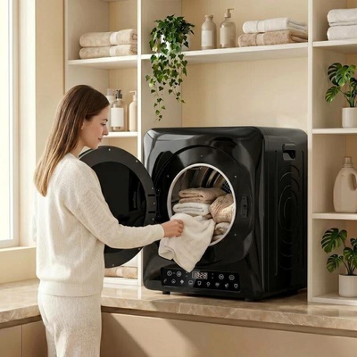 HOMCOM Mini odsávací sušička na 5 kg