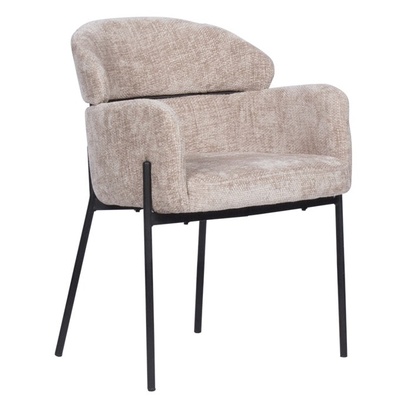 Carmen Трапезен стол Carmen CROTONE, до 100kg. , дамаска, прахово боядисана метална база, графит (bt-3532130)