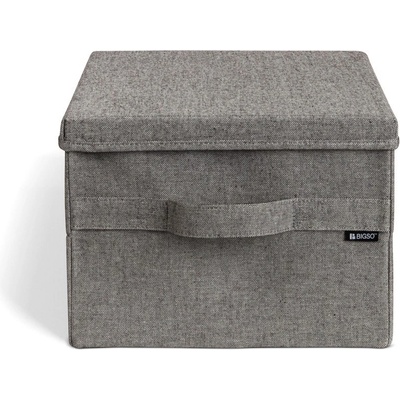 Bigso Сива текстилна кутия за съхранение с капак 31x41x22 cm Soft Storage Medium - Bigso (6959S0701-99)