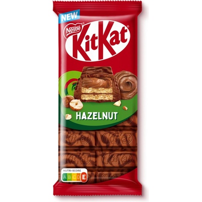 KitKat tabuľka Hazelnut s mliečnou a horkou čokoládou, s oblátkou a lieskovoorieškovou náplňou 99 g