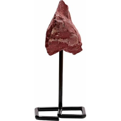Nefertitis Jaspis červený surový na podstavci - dekorace NF43999 - 11 cm