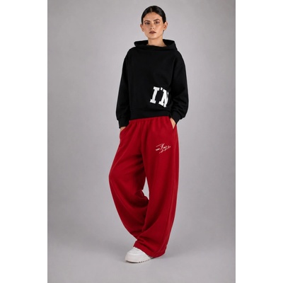 Dámské oversize tepláky Červená