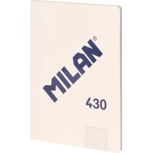 MILAN Тетрадка 1918, А4, малки квадратчета, картонена корица, 48 листа, бежова (57243G48BG)
