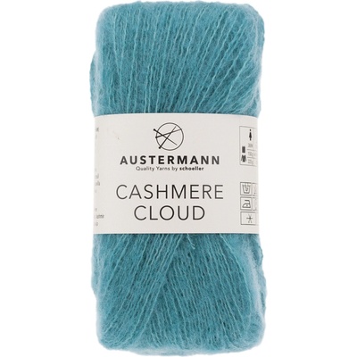 Austermann CASHMERE CLOUD - 46% vlna, 34% bavlna, 20% kašmír - Ručně pletací příze Barva: 11- Türkis