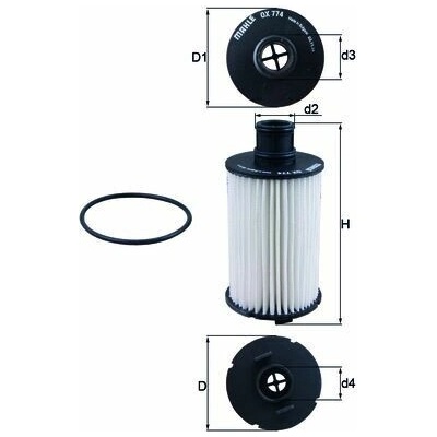 Olejový filter MAHLE ORIGINAL OX 774D (OX774D)