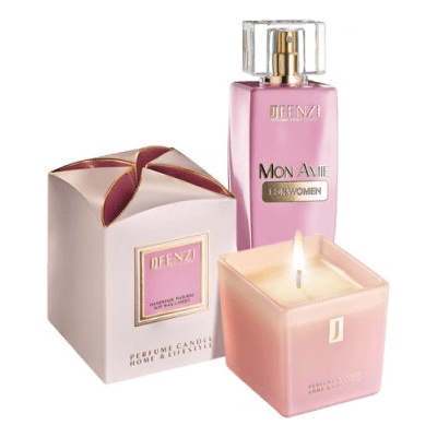 JFenzi handmade sójová parfumovaná 200 g + EDP dámska 100ml Mon Amie