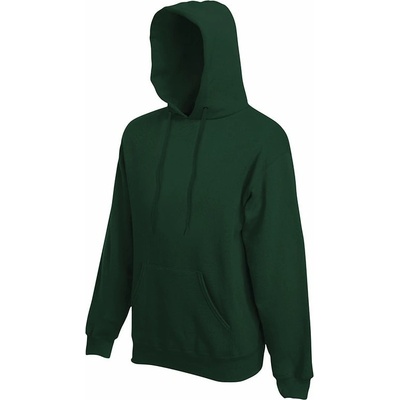 Fruit of the Loom klokánka mikina s kapucí bez zipu Lahvově zelená