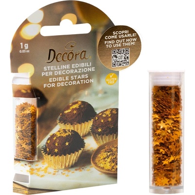 Decora Jedlé konfety Zlaté hviezdičky 1 g