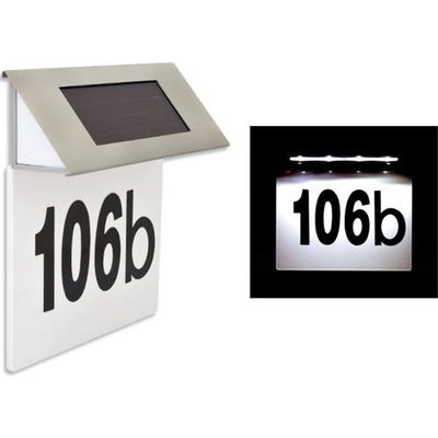 SOLEX Solárne LED domové číslo nerezové 2xLED IP65 AG216 5901785369489