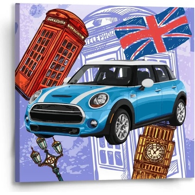 Sablio Obraz Mini sedan Londýn - 50x50 cm