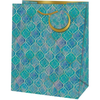 Taška dárková Maxi matt 26,7 x 13,7 x 33cm TL - motiv geometrie