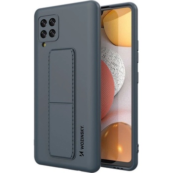 Wozinsky Калъф за телефон Wozinsky Kickstand Flexible Silicone със стойка за Samsung Galaxy A42 5G, тъмносин