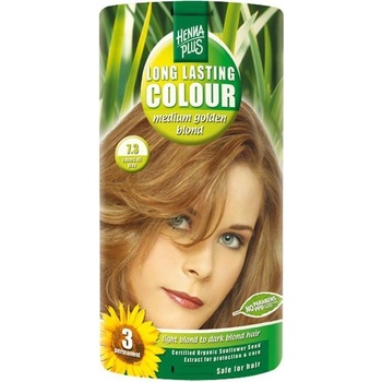 HennaPlus dlhotrvajúci farba na vlasy 7.3 Sytě zlatá blond