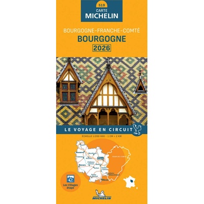 mapa Bourgogne Franche Comte 1:200 t. - vydání 2026