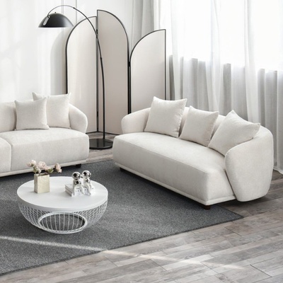 Home Finishing Двуместен диван FAMIGLIA 170x91x71 слонова кост (20FAMIGLIA02-01)