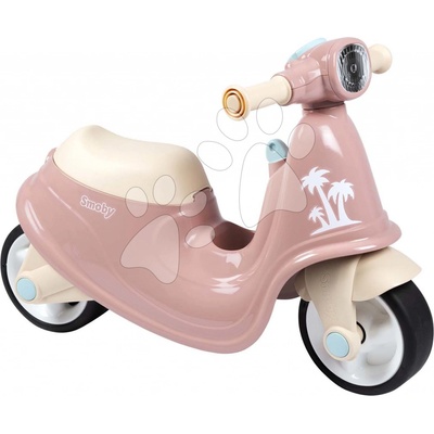 Smoby motorka s reflektorom Scooter Pink s gumenými kolesami ružové