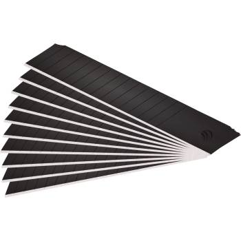Fortum резервно острие 10 броя, черно, двоен режещ ръб; 18x100x0, 5mm, 14 сегмента, стомана SK2, HRC = 65, лазерно заточване