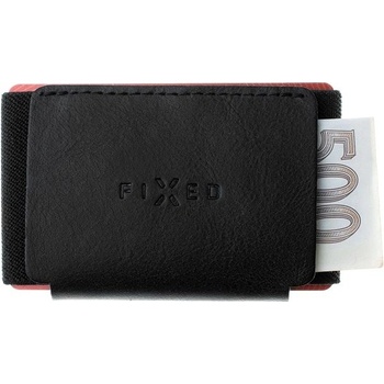 FIXED Tiny Wallet kožená z pravé hovězí kůže Torcello černá FIXW-STN2-BK