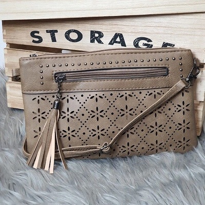 RB-nakuplevne Kabelka crossbody hnědá eko kůže 25x16 cm