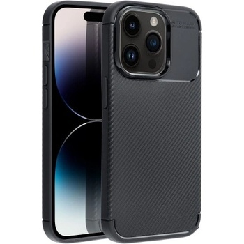 Apple Силиконов калъф кейс Forcell Carbon Premium за iPhone 16e, черен