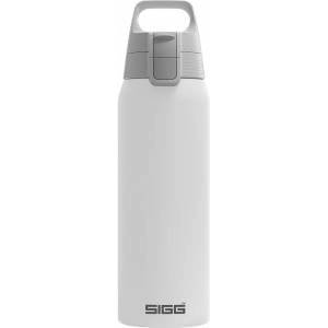 SIGG - Insulated drinking bottle - Thermos bottle Shield Therm One White carbonated drinks - Leak-proof - Dishwasher safe - BPA-free - 90% recycled stainless steel - White - 0.75L - 6053.20