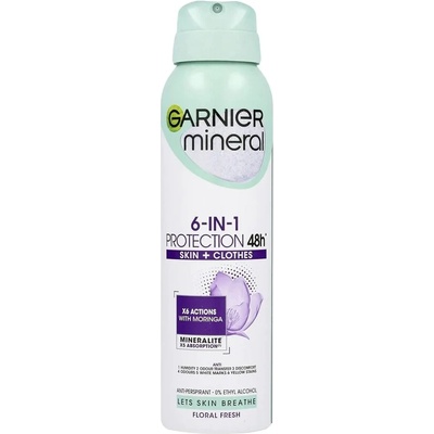 Garnier Mineral Protection 6 Floral Fresh Део спрей против изпотяване за жени х150 мл (290202)