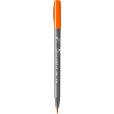STAEDTLER Флумастер Staedtler Pigment Brush 371, оранжев 4 (31656-А-ОРАНЖЕВ)