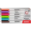 Popisovače Kores Popisovač na biele a flipchartové tabule K-Marker W1 1-3 mm, 6 farieb