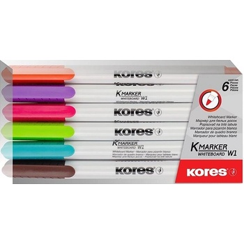 Kores Popisovač na biele a flipchartové tabule K-Marker W1 1-3 mm, 6 farieb