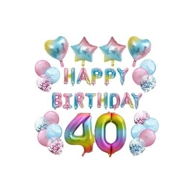 Balónkový set HB duhový číslo 40