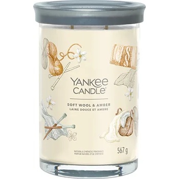 Image 1 of Yankee Candle Soft Wool & Amber голяма чаша с надпис 567 гр