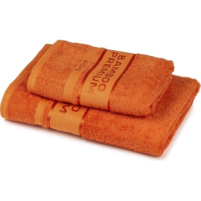 4Home Sada Bamboo Premium osuška a ručník oranžová 50 x 100 cm 70 x 140 cm – Zboží Dáma