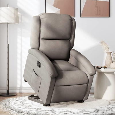 vidaXL 3204191 Elektrické zvedací polohovací textil taupe