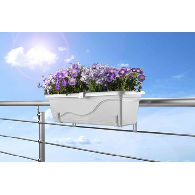 Plastkon samozavlažovací truhlík Extra Line Smart Bílá 79.5x21x17 cm