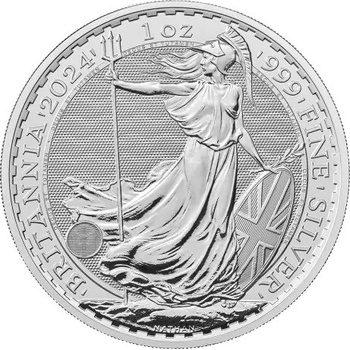 Britannia Strieborná minca Kráľovná Alžbeta 2024 1 Oz