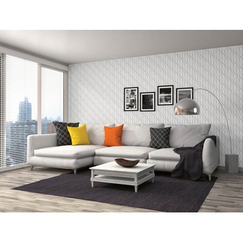 DIMEX ART s. r. o Луксозна флизелинова тапета бял модерен абстракт