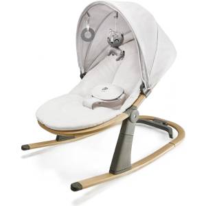 KinderKraft Elsu 2в1 Шезлонг с мрежа против комари до 9кг - Сив (69915658)