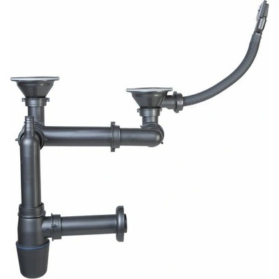 Novaservis Sifón pre dvojitý drez 89 mm prepad z drezu NSP620