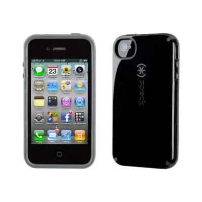 Speck CandyShell - хибриден гумиран кейс за iPhone 4/4S (черен)