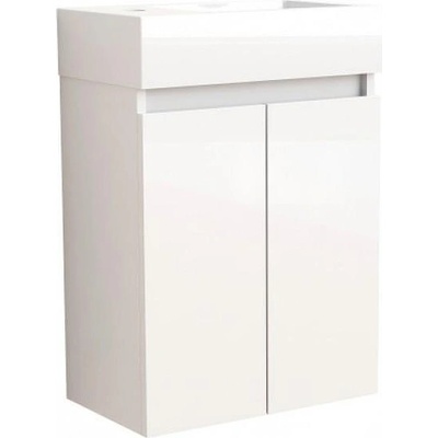 Inter Ceramic Конзолен шкаф за баня COMPACT 4243, Inter Ceramic, с умивалник, PVC, 60х42х25см (4243)