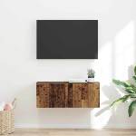 vidaXL TV стенен шкаф 78, 5 x 30 x 29, 5 cm Старо дърво (892225)