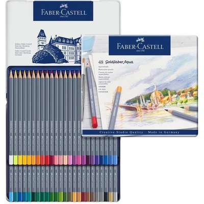 Faber-Castell 114648 Goldfaber Aqua akvarelové plechová krabička 48 ks
