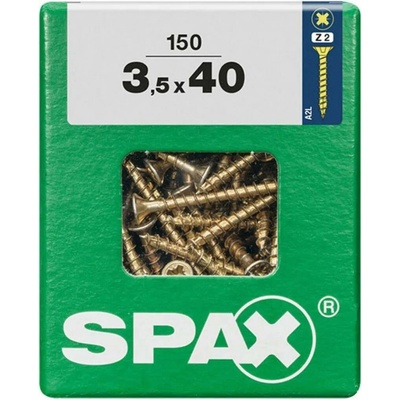 Spax Uni vrut zápust.hlava PZ/Z2 4CUT a plným závitem Yellox 35 x 40 mm 150 ks