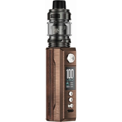 VooPoo DRAG M100S 100W Grip 5,5ml Full Kit Antique Brass and Padauk