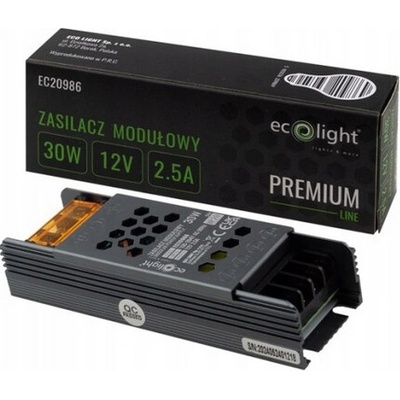ECOLIGHT Zdroj LED slim IP20 - 12V - 2,5A - 30W - Premium Line EC20986