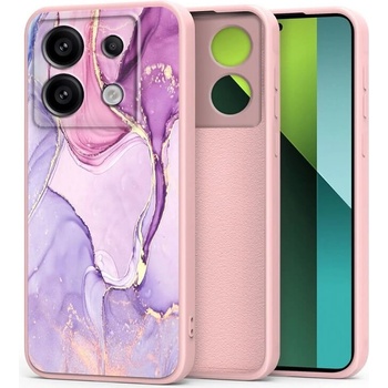 GKK Силиконов Калъф за XIAOMI Redmi Note 13 Pro 5G, Icon Marble Case, Лилав (5906302300051)