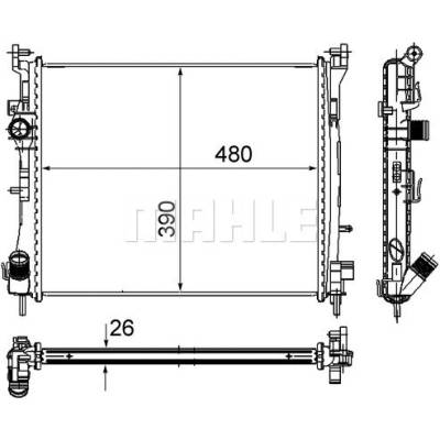 MAHLE Chladič, chlazení motoru CR947000S