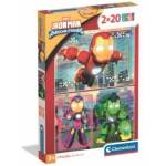 Clementoni -CLE puzzle 2x20 SuperKolor IronMan_. . Friends 24828